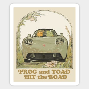 Frog And Toad Hit The Road Sticker